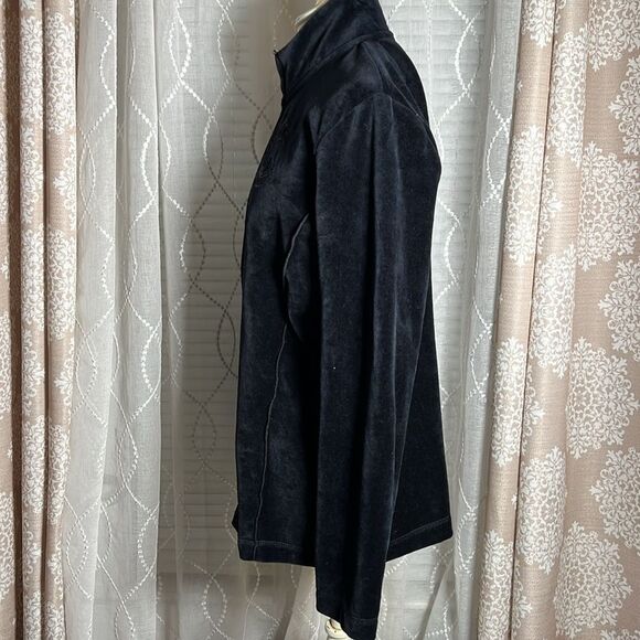 🔥 Vintage Hot Cotton Velour Zip-Up Jacket – Embroidered Detail – Size M - Picture 3 of 8